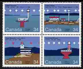 Canada 1986 Lighthouses - 2nd series se-tenant block of 4...