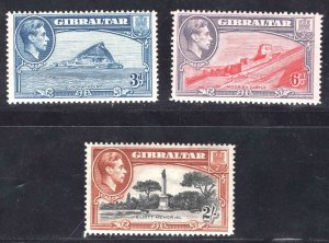 MOMEN: GIBRALTAR SG #125a,126a,128 P14 MINT OG H £315 LOT #66195