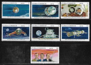 Cuba 1686-1692 Soviet Space Program set MNH