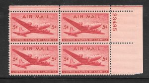 #C32 MNH Plate Block.