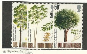 British Honduras, Postage Stamp, #284-286 Mint LH, 1971 Trees