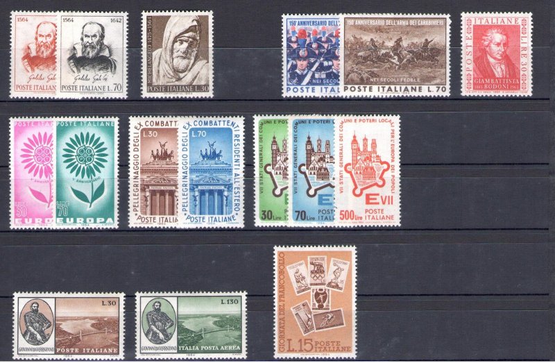 1960-1969 Italy Republic, New Stamps, Complete Vintages SPECIAL OFFER (Without G