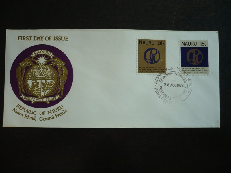 Stamps - Nauru - Scott# 182-183 - First Day Cover