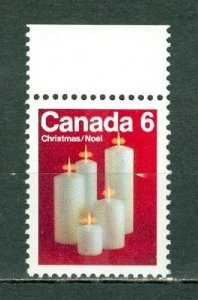CANADA 1972 CHRISTMAS-CANDLES #606p WINNIPEG TAG.  MARGIN STAMP MNH...$0.40