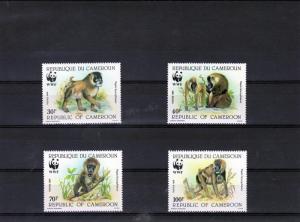 Cameroun 1988 Sc#843/846   WWF Baboons  Set (4) MNH