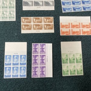 756-65 plate blocks superb mint never hinged