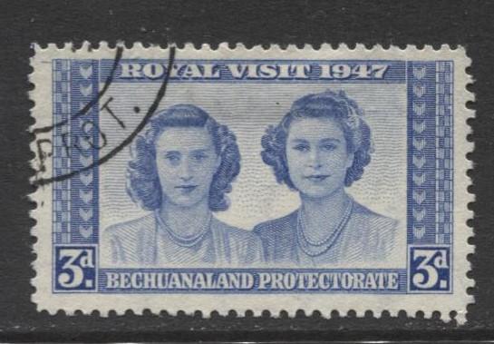 Bechuanaland - Scott 145 - KGVI - Royal Visit -1947 - Used - Single 3p Stamp