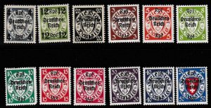 Danzig 1939 Scott 241-252 GERMAN ADMIN. Surcharge Issue VXF/NH