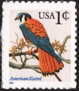 SC#3031A 1¢ American Kestrel Single (2000) SA