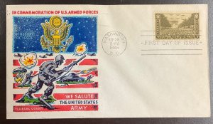 934 Fluegel Multi-color cachet Army in World War II FDC 1945