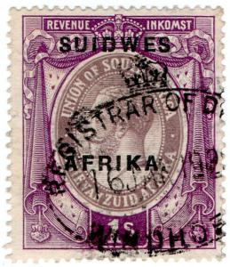 (I.B) South-West Africa Revenue : Duty Stamp 1/-