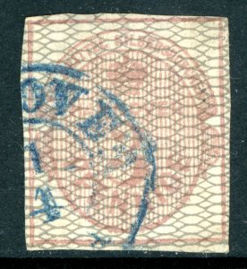 Germany States 1853 Hannover 13 Pf (1sgr) Rose  & Black Network VFU K724