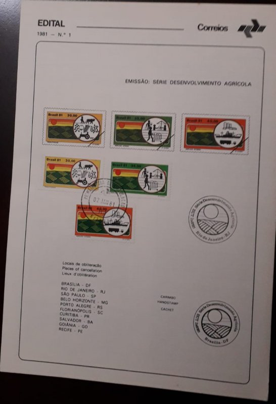 U) 1981, BRAZIL, CIRCA, SHOWS EMBLEM, FDBULLETIN