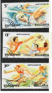 Bulgaria; Scott 3546-3548; 1990; Precanceled; NH; Olympics