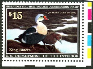 RW58 $15 Federal Duck Hunting Stamp Mint NH OG  VF