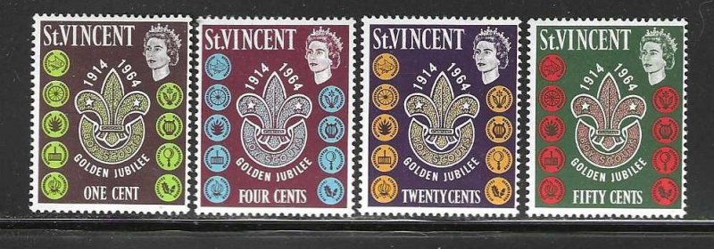 St Vincent 216-219 Complete Mint SCV$1.25