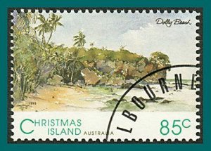 Christmas Island 1993 Views, 85c CTO  #350,SG378