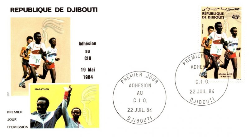 Djibouti, Worldwide First Day Cover, Sports