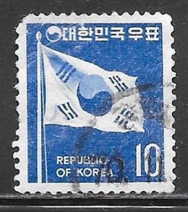 Korea 642: 10w Flag of Korea, used, F-VF