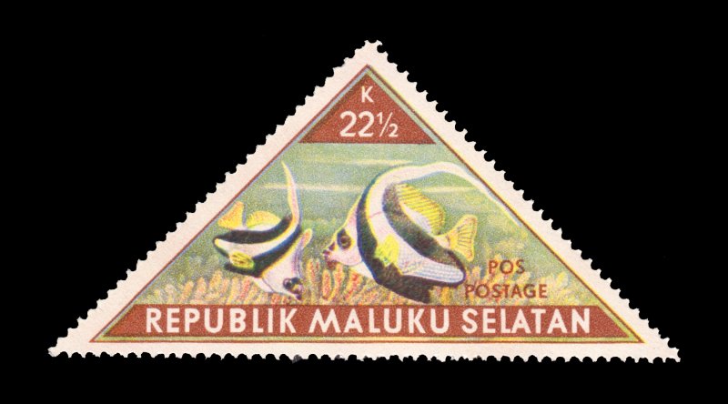 REPUBLIC OF SOUTH MALUKU STAMP. TOPIC: FISH. UNUSED. ITEM 22.5K