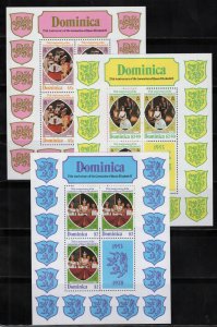 ZAYIX Dominica 570-572 MNH 25th Anniv. Queen Elizabeth II Coronation 070922SM68 