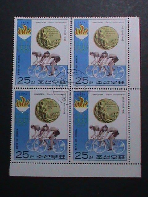 ​KOREA-1976- 21ST OLYMPIC GAMES-MONTREAL-WINNERS CTO LARGE IMPRINT BLOCK VF