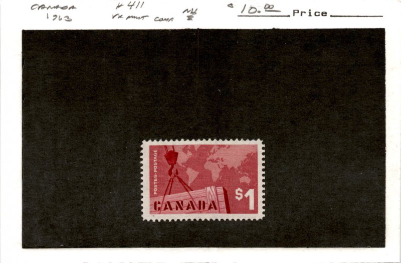 Canada, Postage Stamp, #411 VF Mint NH, 1963 Export Crate (AB)
