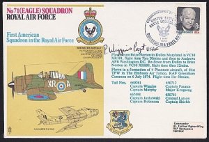 GB 1974 RAF Eagle Squadron signed cover - signed Capt P Wiggins USAF.......A4485