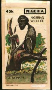 Nigeria 1984 Nigerian Wildlife - original hand-painted ar...