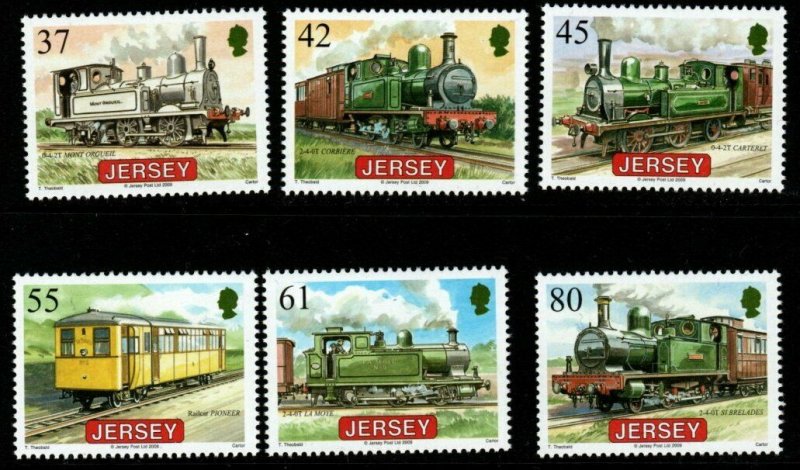 JERSEY SG1433/8 2009 TRAINS MNH 