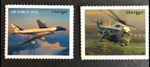 US STAMPS SC# 4144 & 4145 $4.60 & $16.25 Presidential Aircrafts MNH