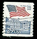 #2609 Flag over White House Coil Single PL# 3   - Used