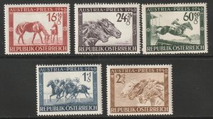 Austria 1946 Sc B179-83 set MNH**