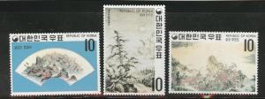 Korea Scott 715-717 MNH** 1970 ART stamp set CV $7.50