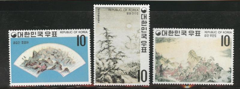 Korea Scott 715-717 MNH** 1970 ART stamp set CV $7.50