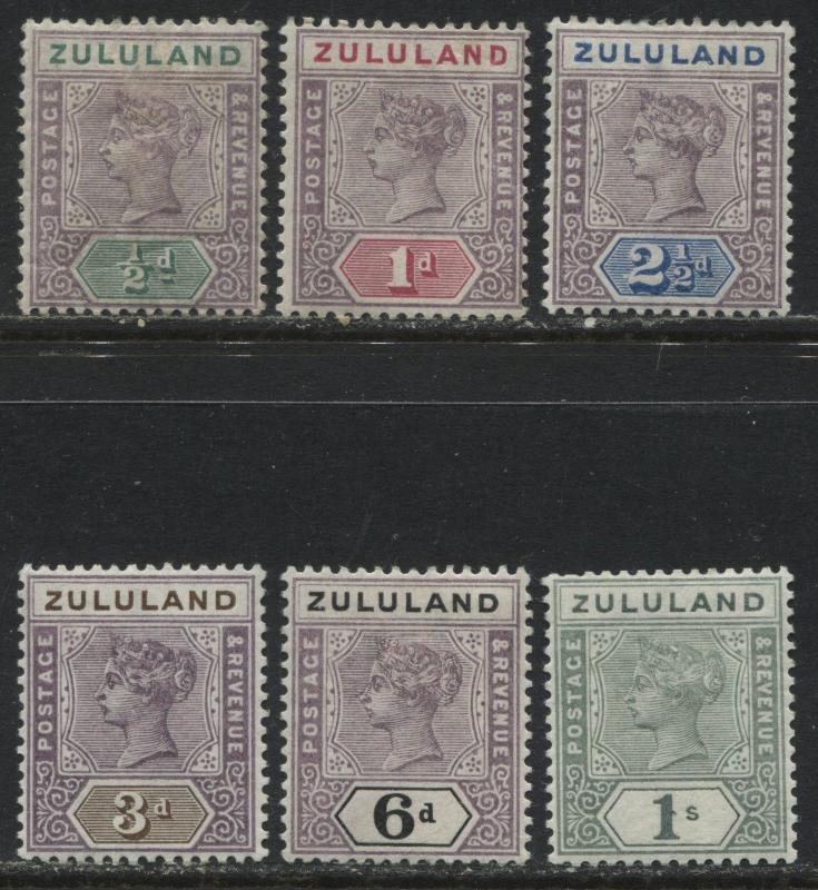 Zululand QV 1894 1/2d to 1/ mint o.g.