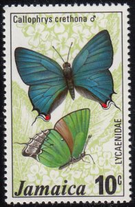 Jamaica 1978 MNH Sc #435 10c Callophrys crethona Butterflies