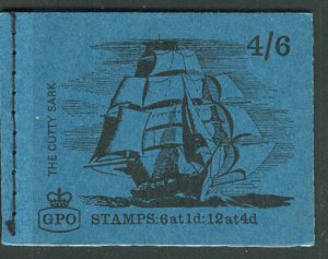 Great Britain # BK102 4sh6d. Booklet July 1968 (1) Mint NH CUTTY SARK