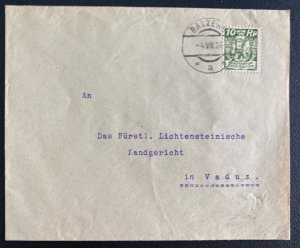 1926 Balzers  Liechtenstein Cover To Vaduz