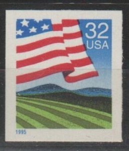 #2919, Single. Flag over Field MNH, '.32 cent'