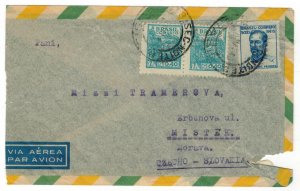 Brazil 1949 Cover Stamps Scott 584+661 President Agriculture Army