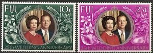 Fiji 328-29 MNH 1972 Silver Wedding