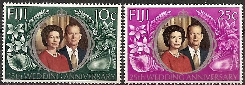 Fiji 328-29 MNH 1972 Silver Wedding