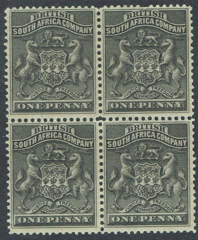 RHODESIA 1892 ARMS 1D */** BLOCK