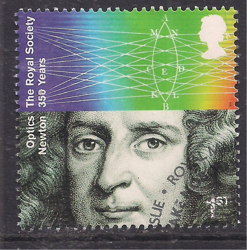 GB 2010 QE2 1st 350th Anniv. Royal Society Newton SG 3027  ex fdc ( D817 )