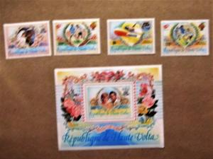 Upper Volta - C273-77, MNH Set with S/S. Anniversaries and Events. SCV - $12.75