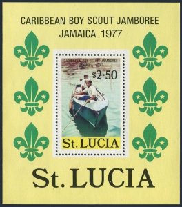 St Lucia 419-425, 426, MNH. Michel 412-418, Bl.12. Boy Scout Jamboree 1977. 