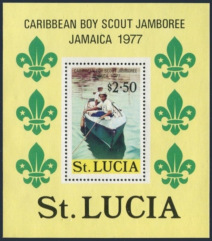 St Lucia 419-425, 426, MNH. Michel 412-418, Bl.12. Boy Scout Jamboree 1977. 