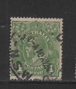 AUSTRALIA #22  1922  KING GEORGE V       F-VF USED  f