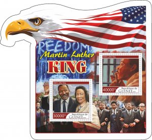 Stamps. Martin Luther King 2020 year 1+1 sheets perforated Guinea